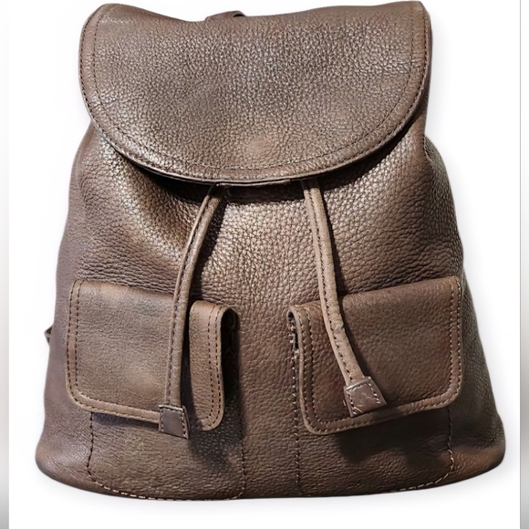 Giani Bernini Chocolate Leather Backpack - Picture 1 of 8